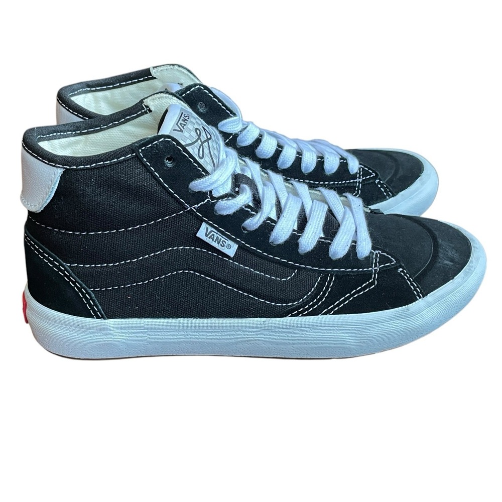 VANS The Lizzie Shoe Suede Canvas Black White Sneaker Unisex Male 5.5 / Female 7 - Picture 3 of 16